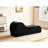 Ergonomic Black Chaise Lounge, Soft & Firm High Foam Core, Removable Washable Cover Lounge Chair, Foam, For Spine Health-403465832