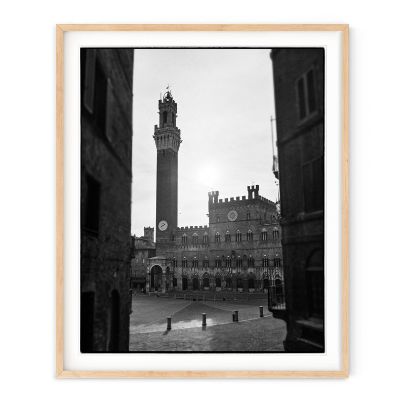 Siena Palazzo - Picture Frame Photograph on Paper , 43" H x 36" W, Natural Framed