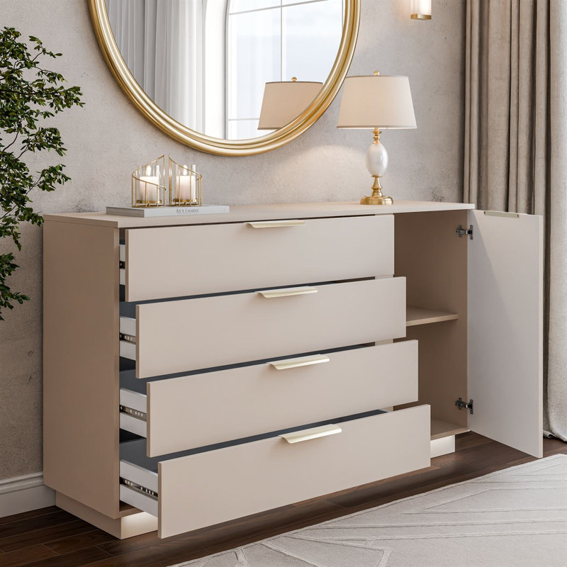 138cm Sideboard, cashmere/ gold