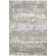 Abstract Machine Made Power Loomed Polypropylene Area Rug in Gray/Beige