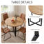 Ensemble de table de salle à manger 5 pièces avec 4 chaises, ensemble de table de salle à manger avec base en métal-1729257597-1729257598