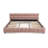 Chenille Upholstered King Bed With Storage Drawer And Solid Frame-159755246