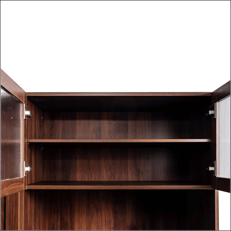 Kitchen Pantry Cabinet With Multi-Functional Pull-Out Multi-Tier Storage Shelf