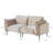 Aruba Upholstered 74.8'' Wide Velvet Modular Loveseat Sofa, 2-Piece-1775085025
