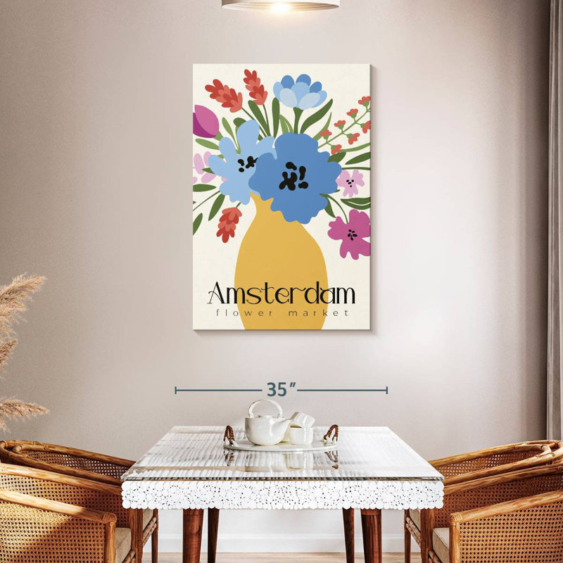 Harnek Amsterdam Bouquet Flower Market Poster, 45" H x 30" W