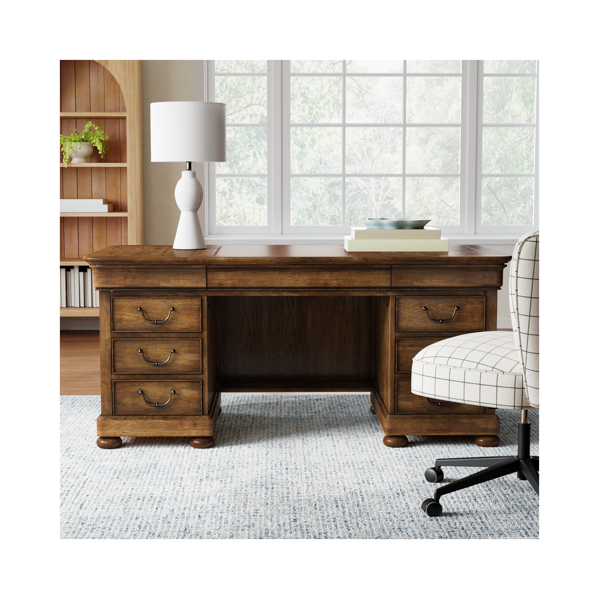 Archivist Executive Desk, Soft Casual Pecan