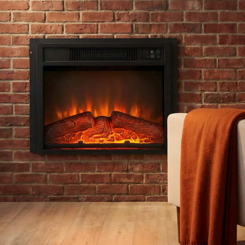 18" Electric Fireplace Insert with Remote Control and 1400W Heater