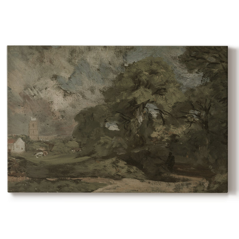 Paysage rétro-DCCXV III, H 13 po x l 19 po, Toile tendue