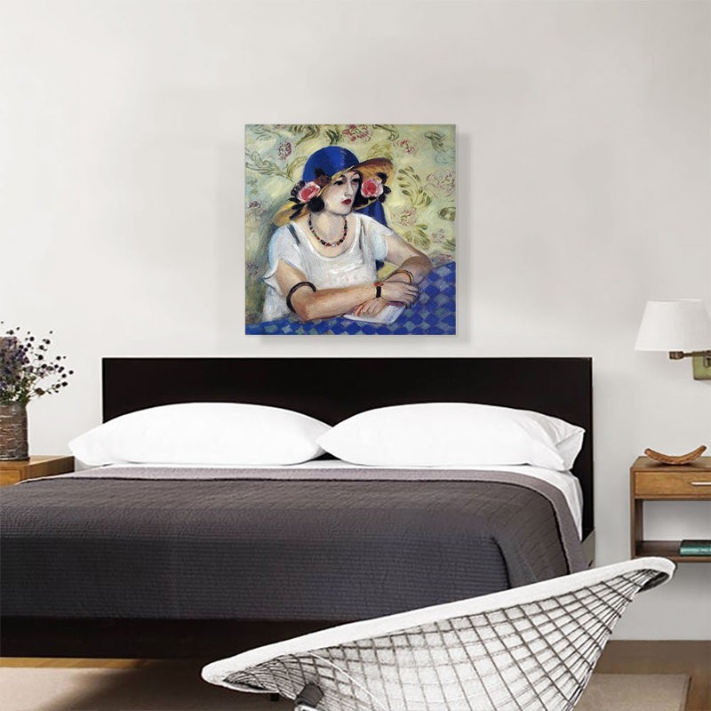 Portrait de femme 1919 par Henri Matisse - reproduction d'art sur toile tendue, H 26 po x l 26 po x P 0,75 po