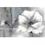 Fleurs monochromes et argentées - décor de chambre à coucher moderne