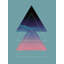 Triangles Blue Mountain Print by Angel Estevez-71203446-132838045