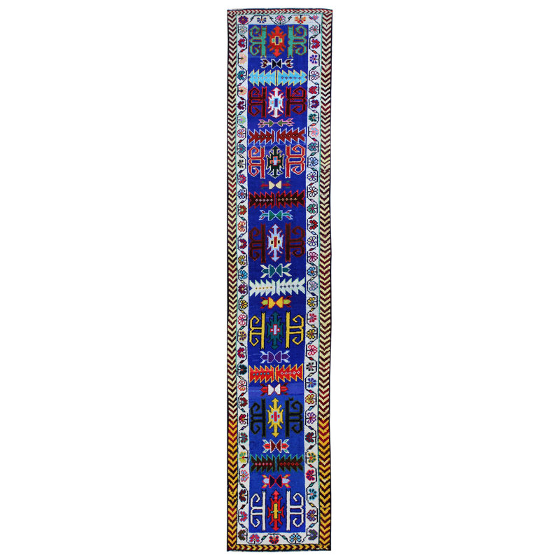Herki One-of-a-Kind Runner 2'6" X 12'8" Hand Knotted Area Rug