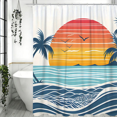 Shower Curtains with Hooks Included