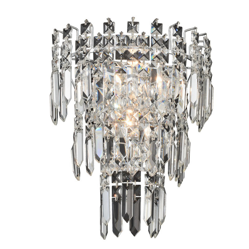 Pandoro 2 LT Chrome/Clear Wall Sconce Allegri