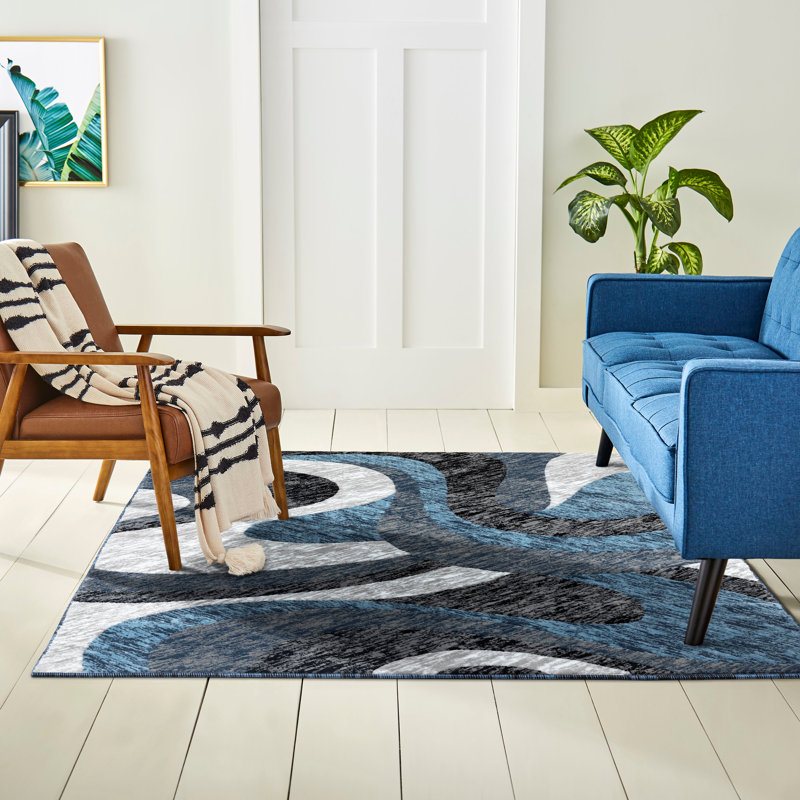 Roclin Abstract Indoor Rug, Rectangle 5' x 7'