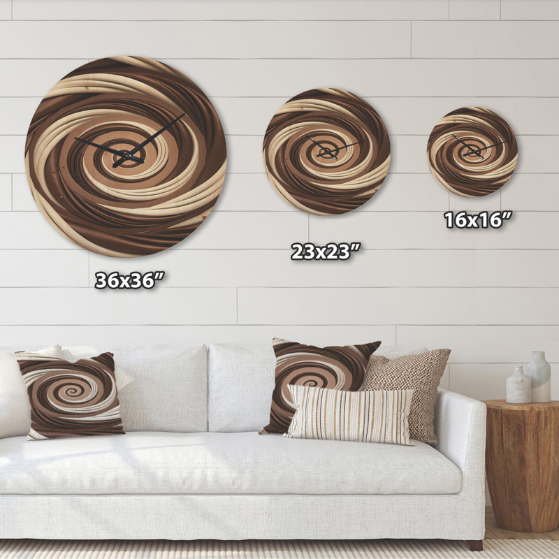 Horloge murale chocolat et bonbon au lait, Très grand