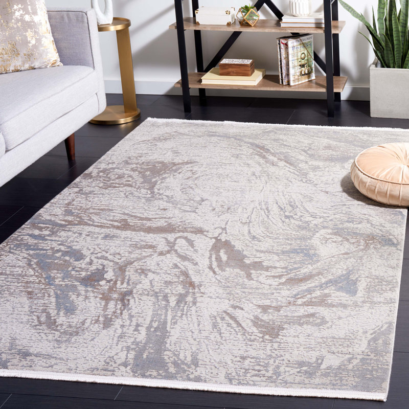 Tapis abstrait Platinum Performance, Rectangle 5 pi 3 po x 7 pi 6 po
