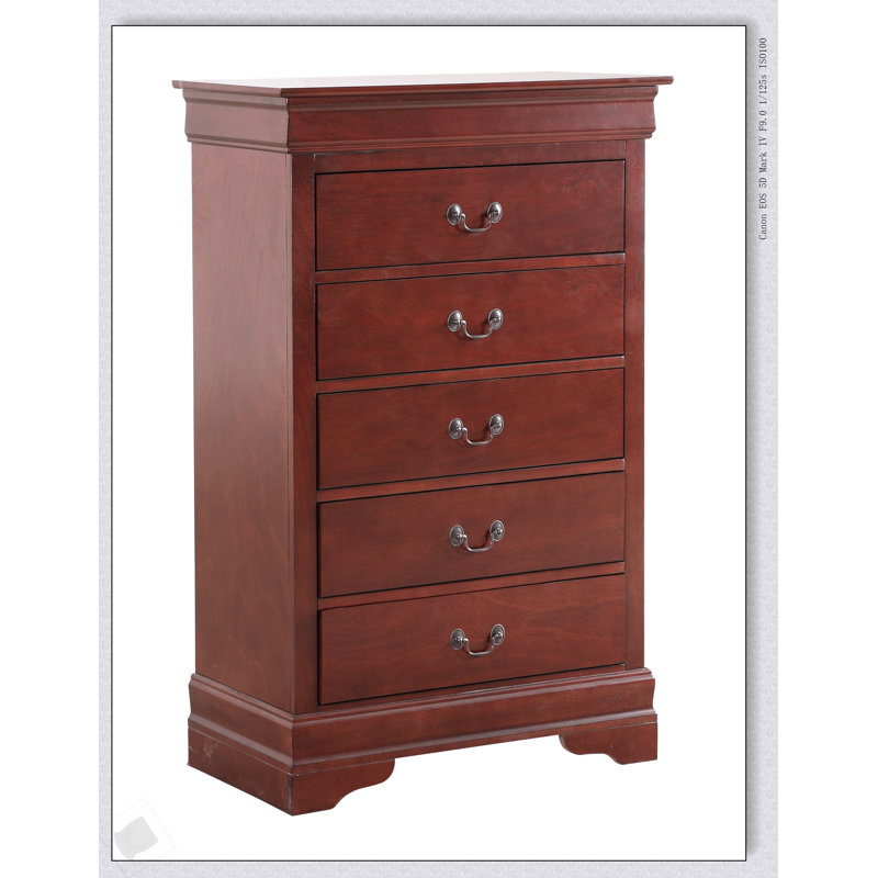 Commode Louis Phillipe G2100-CH, élégance traditionnelle avec fonctionnalité moderne et finition cerisier durable