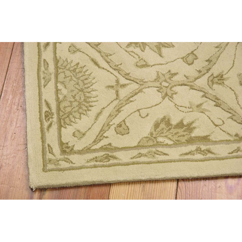 Tapis de la surface en laine touffeté à la main/gravier de soie Fraserburgh, Rectangle 7 pi 9 po x 9 pi 9 po
