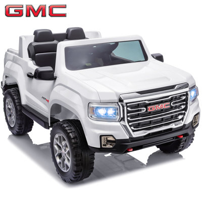 Red GMC AT4 24V 2-Seater Kids Ride-On Truck with 4WD and Remote Control