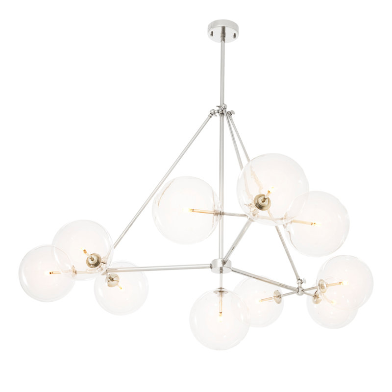 Bermude 10 - Light Chandelier, Nickel