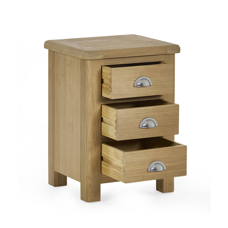 Jeremey 45cm W Solid Wood Bedside Table
