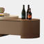Meuble télé beige et brun en bois manufacturé