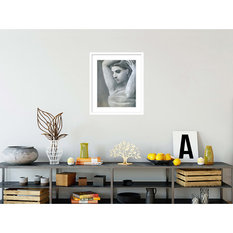 «Bust of a Woman Arms Raised Dinard Summer» par Pablo Picasso, impression giclée encadrée, H 27,21 po x l 23,5 po