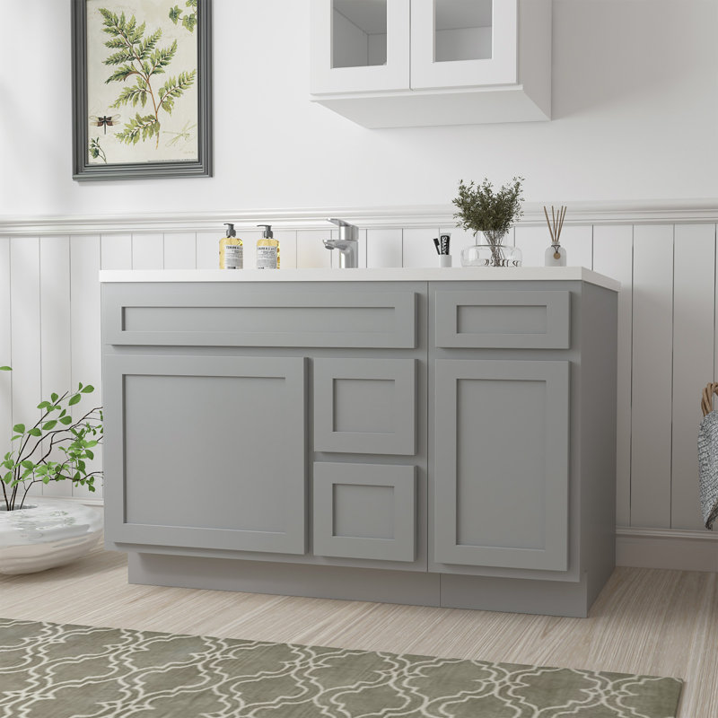 51'' Single Bathroom Vanity Base Only, Gray