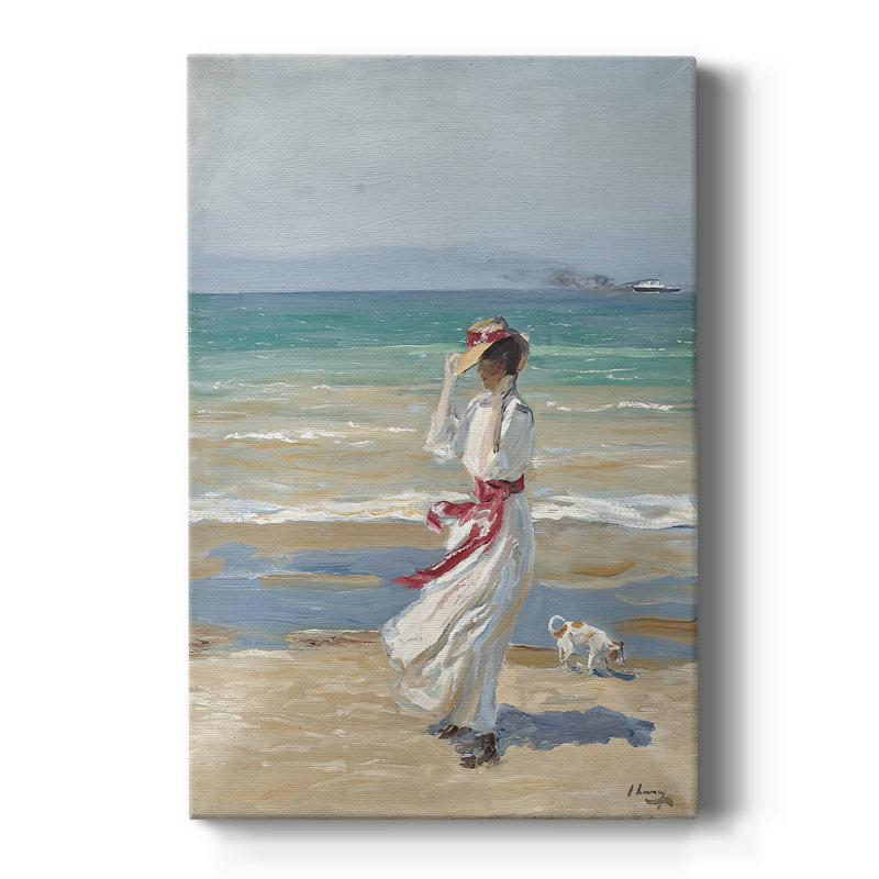 «A Windy Day» - toile tendue par Joaquin Sorolla y Bastida, 40 po x 60 po