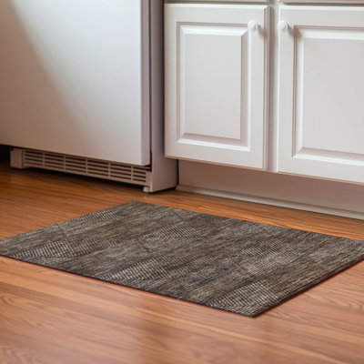 Premium Machine Washable Prisco Brown Rug