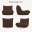 Chaise longue rembourrée en mousse Sherpa de 32,7 po de large avec capitonnage-886873179