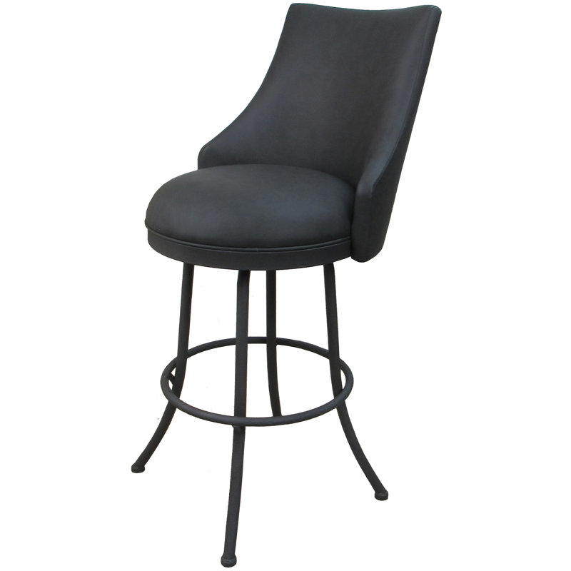 Comptoir pivotant, tabouret de bar et très grand Paulsboro, gris, gris, Tabouret de bar (siège d'une hauteur de 30 po)
