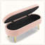 Banc de rangement repose-pieds ovale avec pieds en métal-129506390
