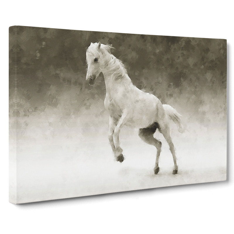 White Horse Vol.1 - Wrapped Canvas Print, 40cm H x 60cm W x 3cm D