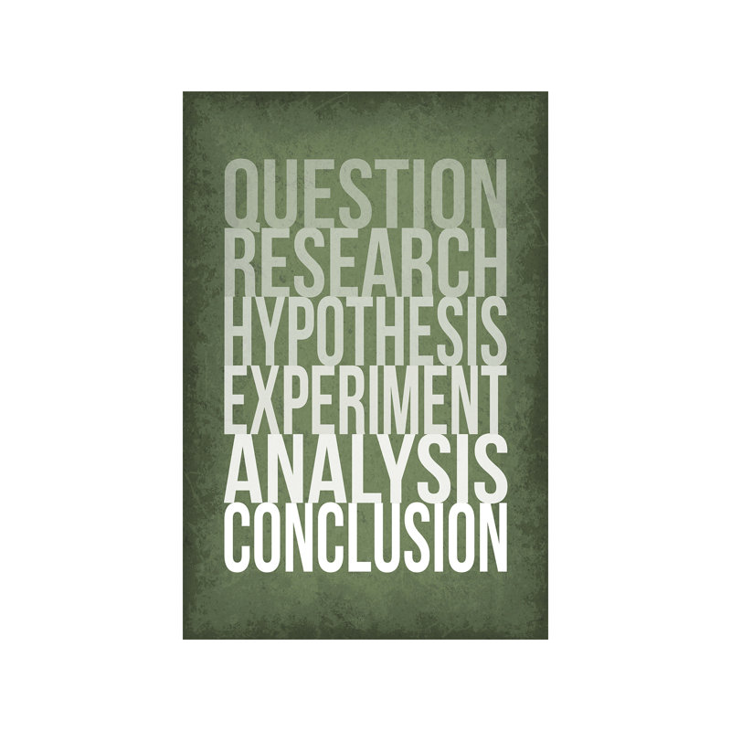 The Scientific Method Steps - Wrapped Canvas Print, 66.04 cm H x 45.72 cm W x 1.91 cm D