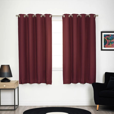 Adina Sevan Solid Thermal Grommet Curtain Panels