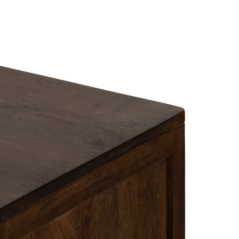 Commode 6 tiroirs Nellie, Brun délavé / canne brune