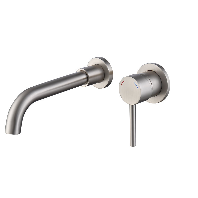 Bathroom Faucet Wall Mount Bathtub Faucet Bathroom Sink Faucet with Rough In Valve, Brushed Nickel