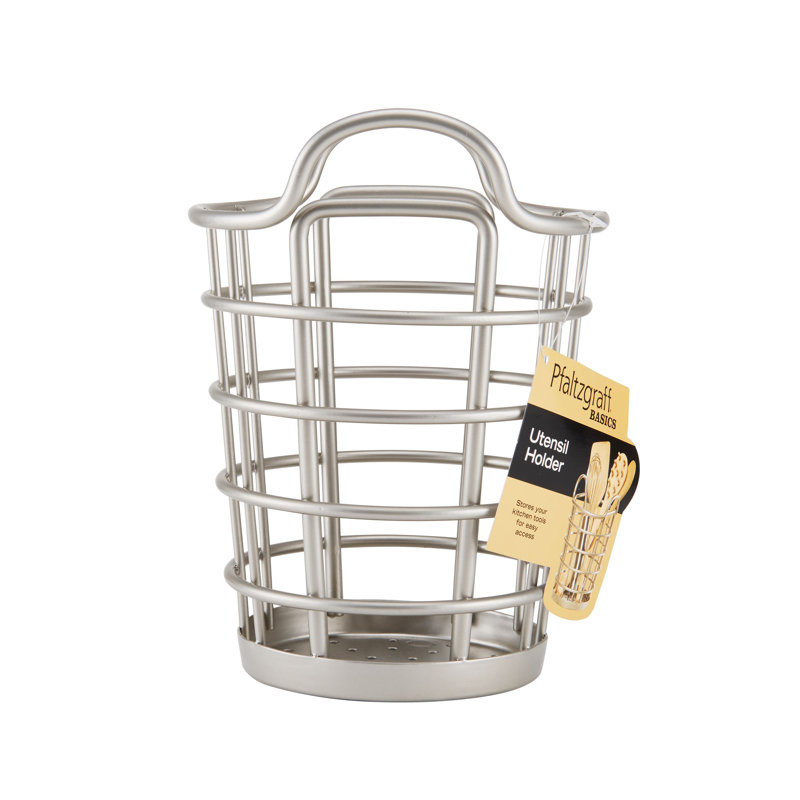 Paramount Satin Stainless Steel Wire Kitchen Utensil Holder