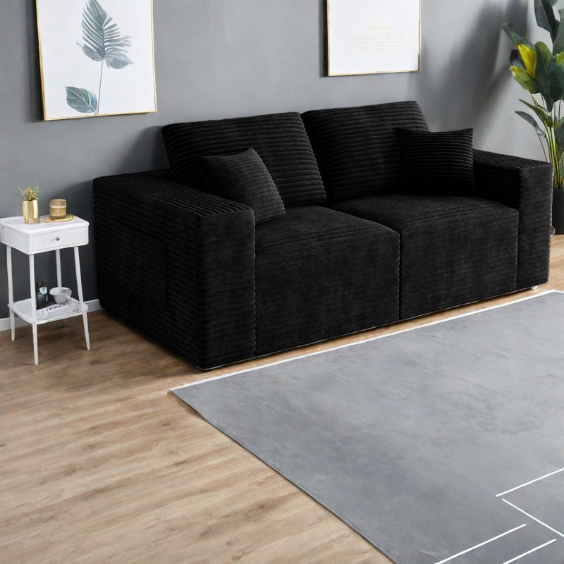 Canapé modulaire en velours côtelé de qualité supérieure, aucun assemblage requis, canapé de salon moderne