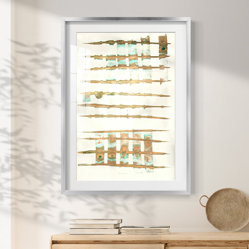 Printed Proxima II -Framed Print, 28.5" H x 20.5" W, Silver