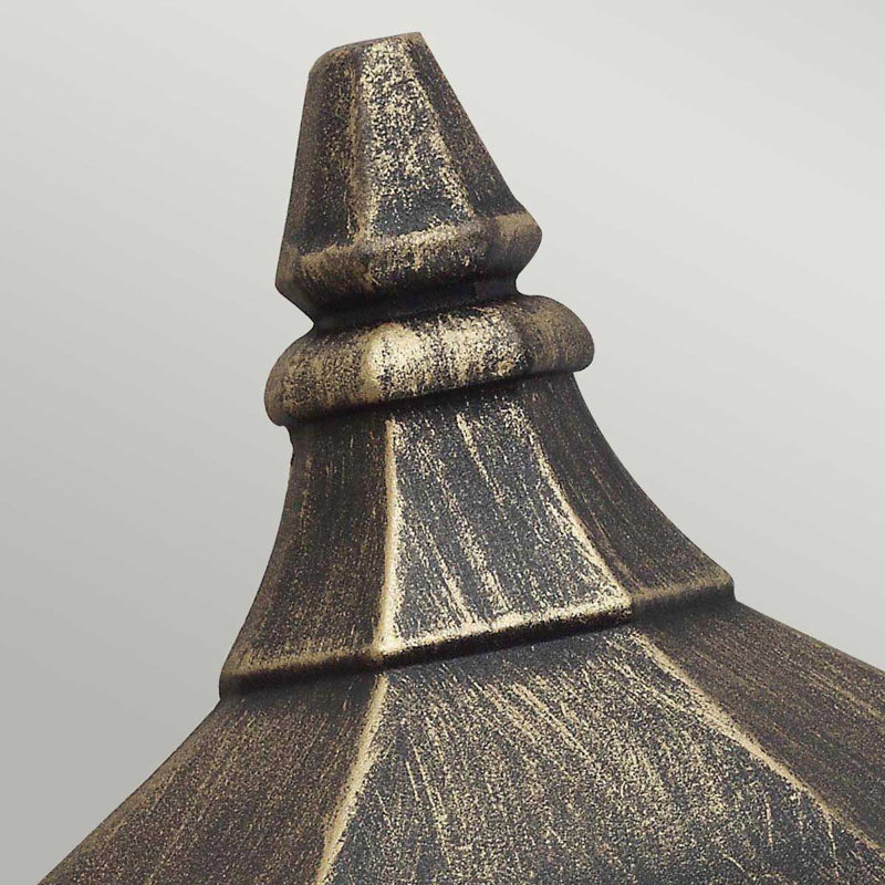 Hesson Black / Gold Outdoor Wall Lantern