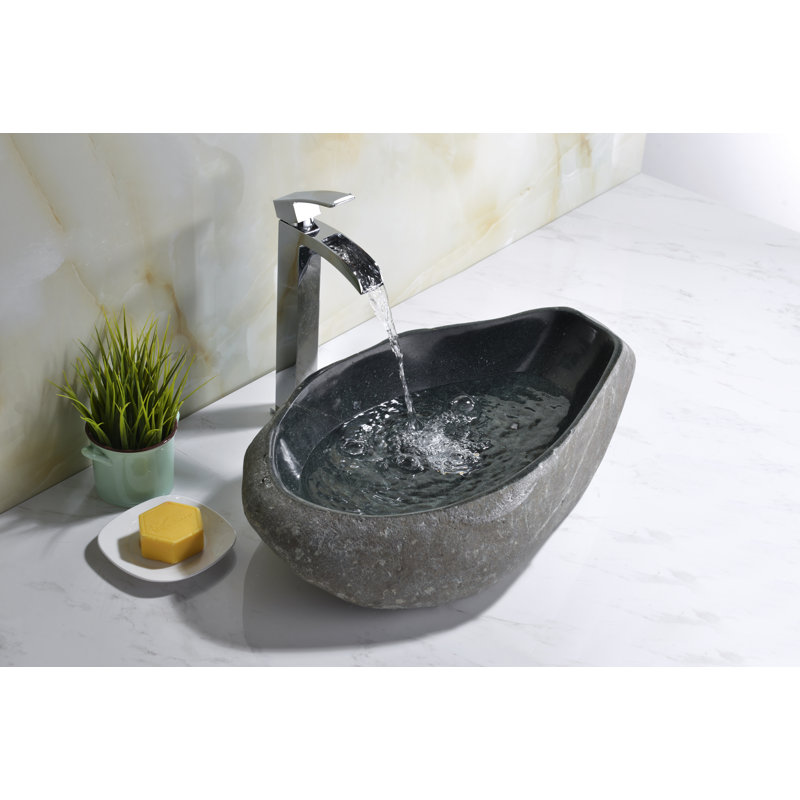 ANZZI 14'' Dark River Stone Stone Specialty Bathroom Sink