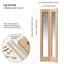 Etna Oak Glazed Bi-Fold Door Unfinished