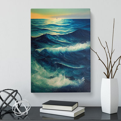 CAN-V0523-1557X Moody Ocean Wave Vol.3 - Wrapped Canvas Print