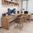 Burlywood L Shaped Solid Wood Corner Writing Desk-1733854216-1733854221