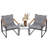 3-Piece Courtyard Dialogue Outdoor All-Weather Wicker Furniture With A Table And Cushions-1360144285