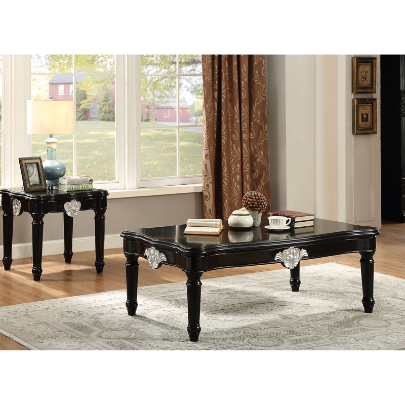 Table basse noire minimaliste - Design élégant et pratique pour le salon