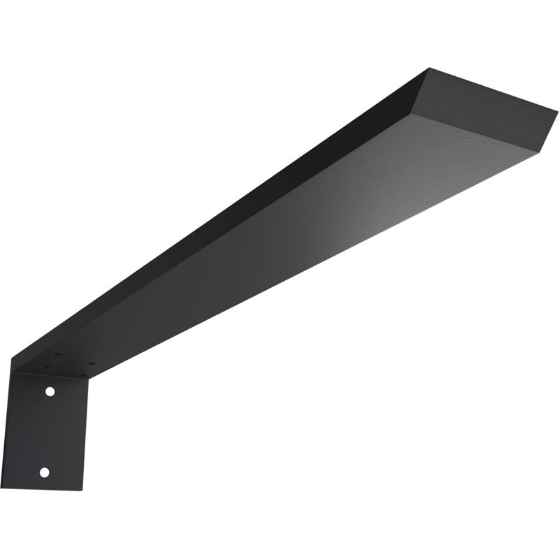 Support dissimulé en acier robuste avec plaque arrière, H 20 po x l 4 po x P 2,5 po